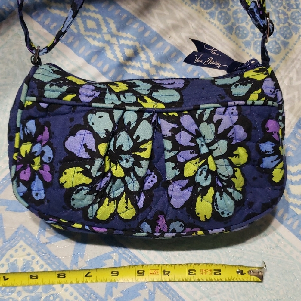Vera Bradley Blue Floral Frannie Women's Crossbody Shoulder Bag In Indigo Pop